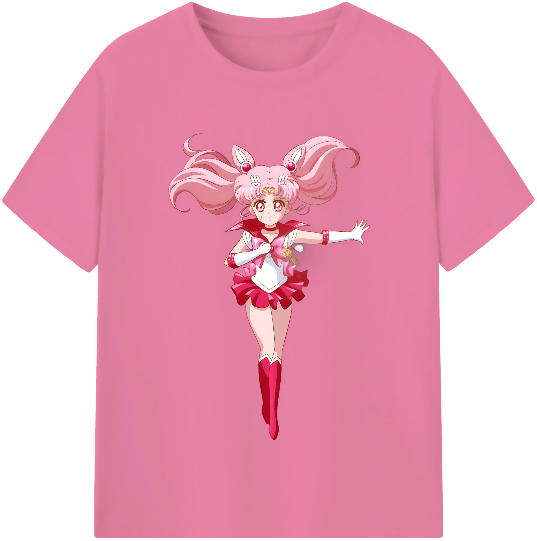 （画像用） 美少女戦士セーラームーン ちびうさ Sailor Moon Chibiusa Tsukino Usagi Small Lady Serenity 綿100％半袖Tシャツ（フロントプリント）